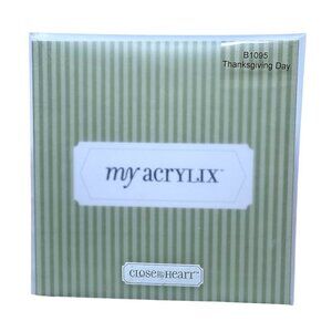 Close To My Heart My Acrylix B1095 Thanksgiving Day Clear Stamp Set Pilgrim